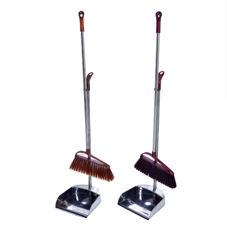 Powerful OEM ODM Household Floor Cleaning Set Table Long Handle Plastic Broom Dustpan