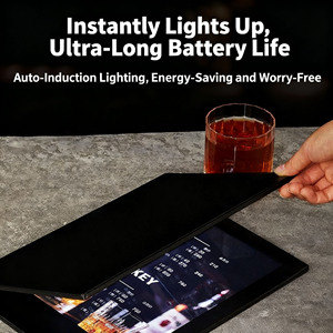 Nhà hàng LED Bảng <span class=keywords><strong>menu</strong></span> LED thức ăn nhanh nhà hàng in tiếp nhận đen hai trang LED <span class=keywords><strong>menu</strong></span> cuốn sách - Product Image 2