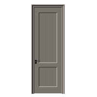 Porte intérieure moderne en bois éco-responsable avec surface CPL finie sur mesure, porte de chambre à coucher en composite à âme solide