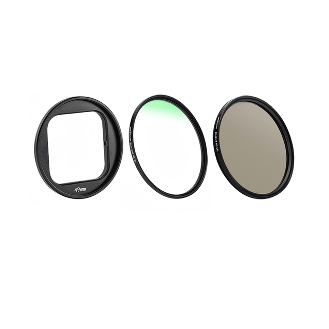49mm Circular Polarizing Filter & UV Protection Filter & Ring Adapter Set HD CPL/UV Filter Set for Insta360 Ace Pro Camera Lens