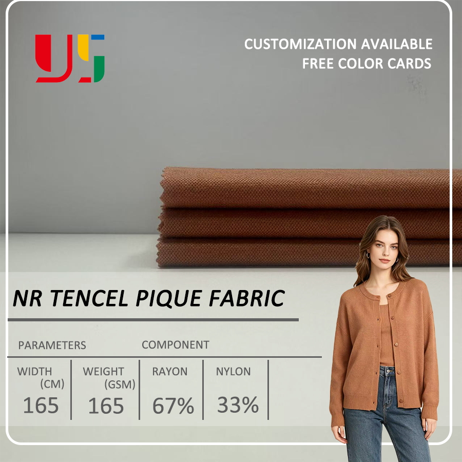 High Quality 67% Rayon 33% Nylon NR Tencel Pique Fabric