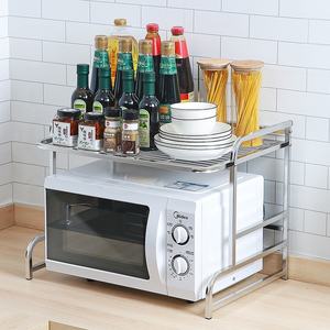 ชั้น<span class=keywords><strong>วาง</strong></span>ของสแตนเลสสองชั้นแบบทันสมัยสำหรับวางบนโต๊ะเตาอบไมโครเวฟหม้อหุง<span class=keywords><strong>ข้าว</strong></span>ไฟฟ้าทำจากโลหะสำหรับใช้ในบ้าน - Product Image 1