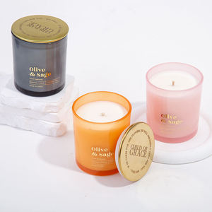 Bougie décorative en verre avec cire naturelle AIKUN, bougie aromathérapeutique, cadeau pour la chambre à coucher, en vrac, pour mariage, fête, personnalisable - Product Image 1