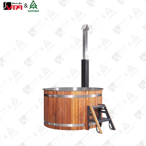 Sauna <span class=keywords><strong>de</strong></span> Leña <span class=keywords><strong>Redonda</strong></span> Vapasauna, Bañera <span class=keywords><strong>de</strong></span> Hidromasaje <span class=keywords><strong>de</strong></span> Cedro Rojo, Chimenea Exterior, Diseño Moderno, Uso en Hoteles al Aire Libre, Fácil Montaje, 1 Año <span class=keywords><strong>de</strong></span> Garantía - Product Image 4
