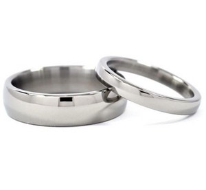 Vlink Jewelry 2024 Anillos de titanio de moda para él y ella, anillos de boda a juego, bandas de titanio Anillo de Bodas de nuevo diseño - Product Image 1