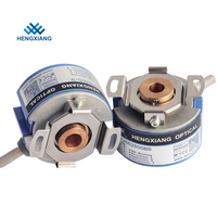 Encoder Incremental HENGXIANG OIH48-2048P4-L6-5V, Diámetro Exterior 48mm, Diámetro Interior 8mm, Resolución 2048ppr, Salida TTL, 4 Polos, Señales de Motor UVW, IP50