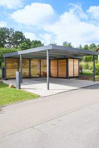 Sıcak satış tarzı garajlar kanopiler Carports park barınak alüminyum panjur çerçeve cam Carports - Product Image 6