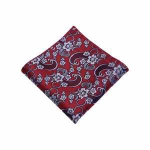 ผ้าพันคอลาย Paisley สีแดงและสีขาวเบอร์กันดี - Product Image 2