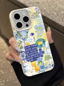 Coque de téléphone portable antichoc en <span class=keywords><strong>cuir</strong></span> texturé, série Fruits Tendance, pour <span class=keywords><strong>iPhone</strong></span> 16 15 17 Air Pro Max - Product Image 5