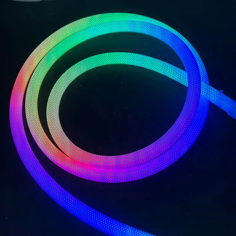 Outdoor Waterproof IP65 RGBIC Addressable Led RGB Pixel Neon Rope Light For Home Garden Festival Decoration