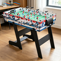 Table de jeux multifonction 4 en 1 S.Q.F pour enfants, table de billard miniature pliable, table de ping-pong, hockey sur air, baby-foot, table colorée, gain de place