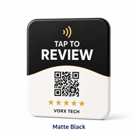 Carte NFC Google Review Card Vorx Tech, allemande, personnalisée, en PVC, avec code QR