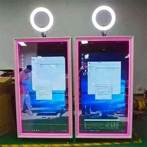 Boîte à selfie ovale avec caméra et imprimante Air Infinity 2026 Magic Mirror Photo Booth - Product Image 1