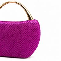 Sac de Soirée de Luxe Tendance avec Poignée Métallique, Pochette Formelle pour Fêtes, Bandoulière Amovible, Sac à Main Élégant pour Bal de Promo