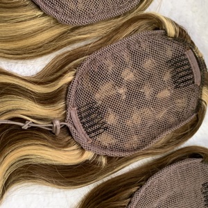 Human <strong>Hair</strong> Blend Ponytails Clip in Drawstring Long <strong>Curly</strong> Ponytail <strong>Hair</strong> <strong>Pieces</strong> Human <strong>Hair</strong> Extensions Ponytail for Beauty Women - Product Image 3