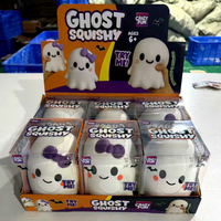 Jouet Squishy Géant Fantôme à Rebond Lent, Balle Anti-Stress Fantôme d'Halloween, Cadeau pour Enfants, Idéal pour Fête de Halloween ou Friandise ou Farce