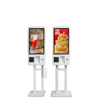 21.5 27 32 Inch Self Service Touch Screen Kiosk Restaurant Barcode Scanner Ticket Printer Android POS Wall Mounted Payment Kiosk