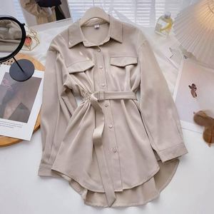 Chemisier à manches longues pour femme, nouveau modèle d'été, avec nœud, vente en gros - Product Image 6
