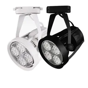 Mengikuti Lampu Downlight LED Spotlight Hitam White 20W Komersial Modern Dimmable Linear LED COB Spot Track Lampu