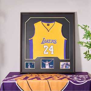 Cadre en bois pour maillot de basketball, Tennis de table, LAKERS 24, Maillots commémoratifs classiques imprimés en relief 6 couleurs, Collection d'<span class=keywords><strong>autographes</strong></span> - Product Image 2