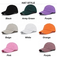 Gorra de béisbol de mezclilla desgastada al por mayor, gorras de algodón vintage lavadas estilo papá, gorras retro sólidas para el sol para marcas de ropa