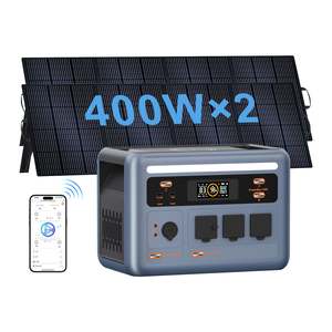 Estación de Energía Portátil PowerMax 1800 con 2 Paneles Solares de 400W, Controlador MPPT, Onda Sinusoidal Pura, Batería LiFePO4, Control Remoto - Product Image 1