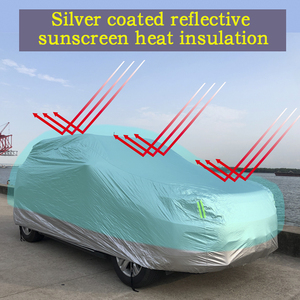 Zonne-Energie Opladen Zilver Gecoat Reflecterend Zonnescherm Warmte Isolatie Auto Tent Auto Jas Smart Auto Auto Auto Hoes Pvc