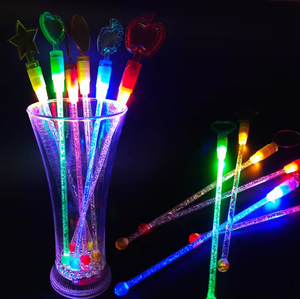 Hot-bán nhấp nháy Cocktail khuấy nhựa uống khuấy đám cưới nhấp nháy muddler thanh công cụ tùy chỉnh uống khuấy với LED - Product Image 2