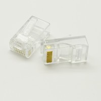 Conectores RJ45 al por mayor OWIRE para Cat5e/Cat6, enchufe modular Ethernet 8P8C con 50 contactos chapados en oro, paquete a granel para redes