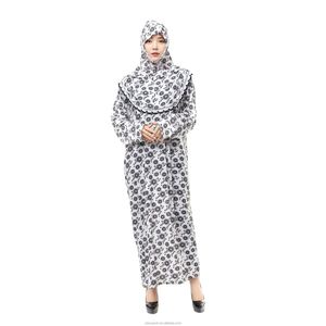 Kebaya de Talla Grande para Mujer Musulmana, Color Sólido, Algodón, Largo hasta el Suelo, Media Manga, Anti-Pilling, Ligera, Venta al por Mayor en Stock - Product Image 2