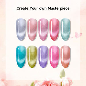 ยาทาเล็บเจลแม่เหล็ก UV LED คุณภาพสูง OEM ขนาด 15 มล. แบบตาแมว  ลอกออกได้  พร้อมกลิตเตอร์สำหรับตกแต่งเล็บ - Product Image 4