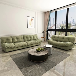 Sofás de Salón en Verde Oscuro Grisáceo, Juego de Lujo de Estilo Europeo, Grande - Product Image 2