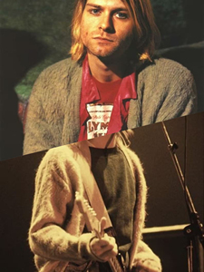 เสื้อคาร์ดิแกนลายโลโก้แบบกำหนดเอง แรงบันดาลใจจากเคิร์ต โคเบน ปี 1993 MTV Unplugged สไตล์กรันจ์ ยุค 90 ร็อค เอสเทติก เสื้อถัก - Product Image 6