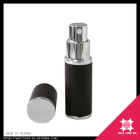 Atomizador de Perfume Cilíndrico de Aluminio Dorado Premium Welllord, Botella de Spray con Capacidad de 8ml/10ml/15ml, Tapa de Rosca, Cuidado Personal