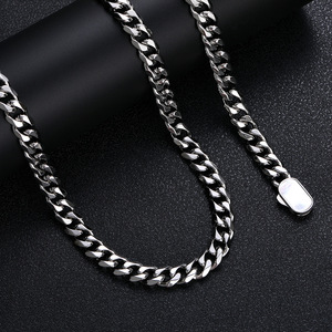8mm Ice Cut 18K Gold Plated Stainless Steel Chunky Heavy Miami Cuban Link Chain - | Men's Jewelry with - Product Image 1