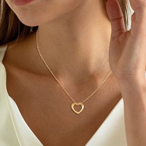 Nuevo diseño delicado moda capas cromo cadena ajustable en forma de corazón colgante collar regalo del Día DE LA MADRE collar