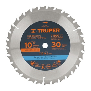 Truper-Hoja de sierra para madera de Grado Industrial, 5/8 pulgadas, 10 ', 30 dientes,', Centro de acero soldado de alta frecuencia y carburo, personalizable, OEM - Product Image 2