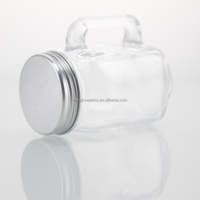 Échantillon gratuit Mini 30ml 1oz Mason bocal en verre pour boire de la bière jus tasse de stockage avec poignée et couvercle à vis