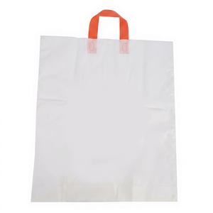 Bolsa de plástico biodegradable y compostable con asa tipo lazo, de calidad alimentaria, para llevar comida de panadería, comida rápida y negocios de comida para llevar. - Product Image 1