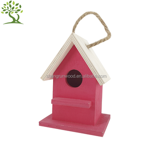 Afneembaar Handgemaakt Vogelhuisje Rustiek Natuurlijk Buiten Hangend Massief Houten Vogelhuisje - Product Image 2