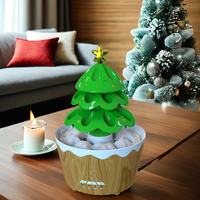 Nouveauté Diffuseur d'aromathérapie Arbre de Noël 250ML avec lumière LED, humidificateur à gouttes de pluie style nuage, diffuseur de brume d'huiles essentielles