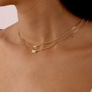 Cadena de bordillo Oro Plata Fecha de la suerte 444 Collar Número personalizado Año Collar Regalo del Día de la madre Ángel Número Collar - Product Image 4