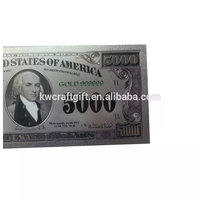 Billetes de papel de aluminio dorado para niños, sin decoloración, $5000, 24k, regalo