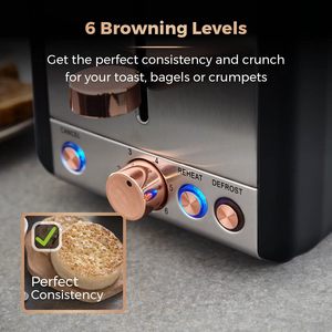 Grille-pain électrique en acier inoxydable pour la maison, fentes extra larges pour pains épais et bagels, appareil multifonctionnel pour sandwichs et petit-déjeuner - Product Image 3