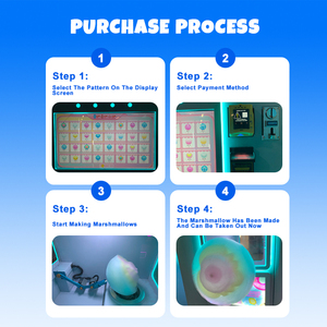 เครื่องขายขนมสายไหมพลาสติกแบบสเปนรุ่นใหม่ พร้อมหน้าจอสัมผัส ระบบชำระเงินด้วยเหรียญ คิวอาร์โค้ด โทเค็น และฟังก์ชัน SDK - Product Image 4