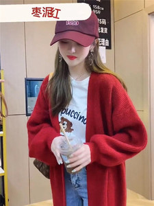 Vendita calda inverno spessa signore <span class=keywords><strong>Basic</strong></span> Midi maglioni aperti Casual logo personalizzato ampio <span class=keywords><strong>cardigan</strong></span> in maglia Cashmere in lana morbida per le donne - Product Image 3