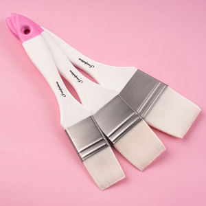 Pinceaux <span class=keywords><strong>de</strong></span> peinture professionnels <span class=keywords><strong>de</strong></span> haute qualité avec logo personnalisé, 1 pouce, 1,5 pouce, 2 pouces, à manche en bois, avec queue rose, grand format plat, pour artistes - Product Image 4