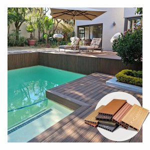 Planches de plancher de terrasse en bois gaufré 3D imperméables Carré moderne Extérieur en bois Plastique Composite Extérieur Respectueux de la peau - Product Image 1