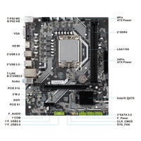 Carte mère de jeu Q670 LGA 1700 2*DDR4 64 Go M.2 NVME Ordinateur de bureau Carte mère haut de gamme pour Intel 12e 13e génération I3 I5 I7 I9