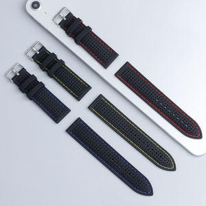 Correas de Reloj de Silicona <span class=keywords><strong>para</strong></span> Buceo de 20 mm y 22 mm, Correa de Reloj de Silicona Negra Impermeable y Transpirable <span class=keywords><strong>para</strong></span> Relojes Inteligentes Deportivos - Product Image 3